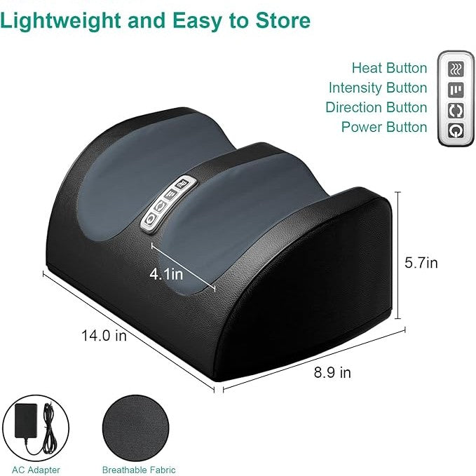 Shiatsu Foot & Calf Massager with Heat – Deep Relaxation Therapy