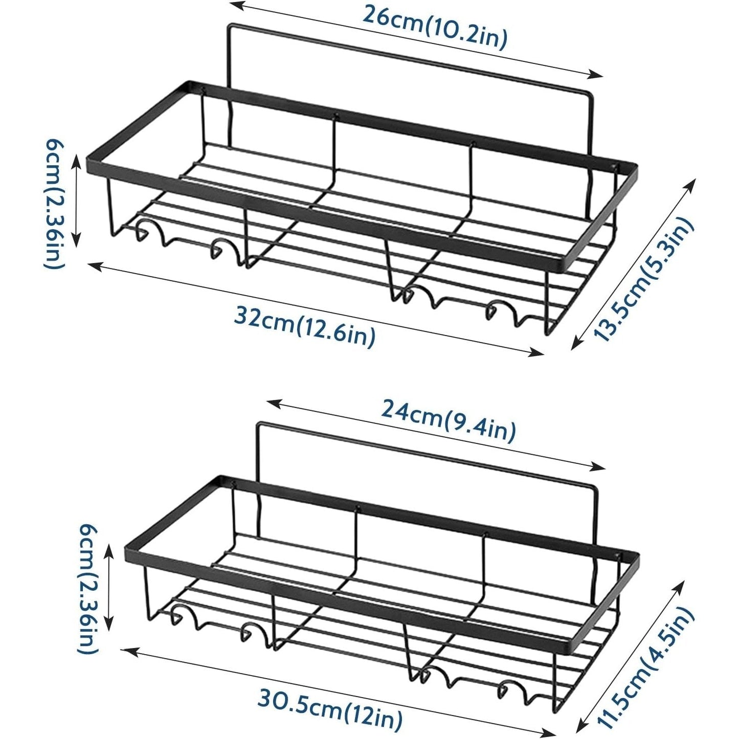 Bathroom Shelves - 2 Pcs