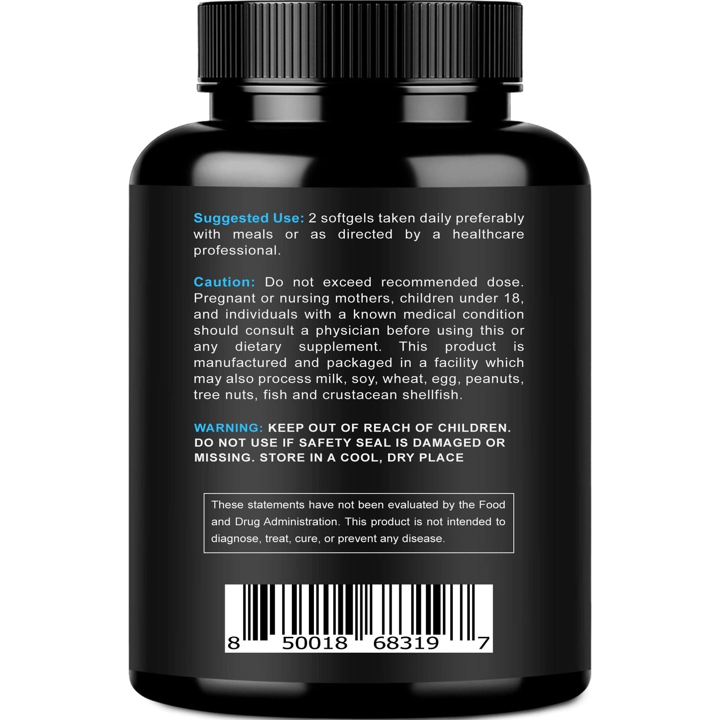 Omega 3 Fish Oil 2000mg, 800mg EPA and 600mg DHA - Enteric Coated and Burpless - Supports Brain, and Heart - Burpless, Non-GMO, 3rd Party Lab Tested and NSF Certified - 120 Softgels - Medaid International