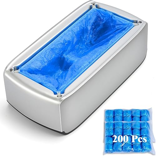 Shoe Covers Machine Automatic Shoe Cover Dispenser with 200pcs Disposable Plastic Shoe Cover for Home, Office, Supermarket, Factory, Hospital