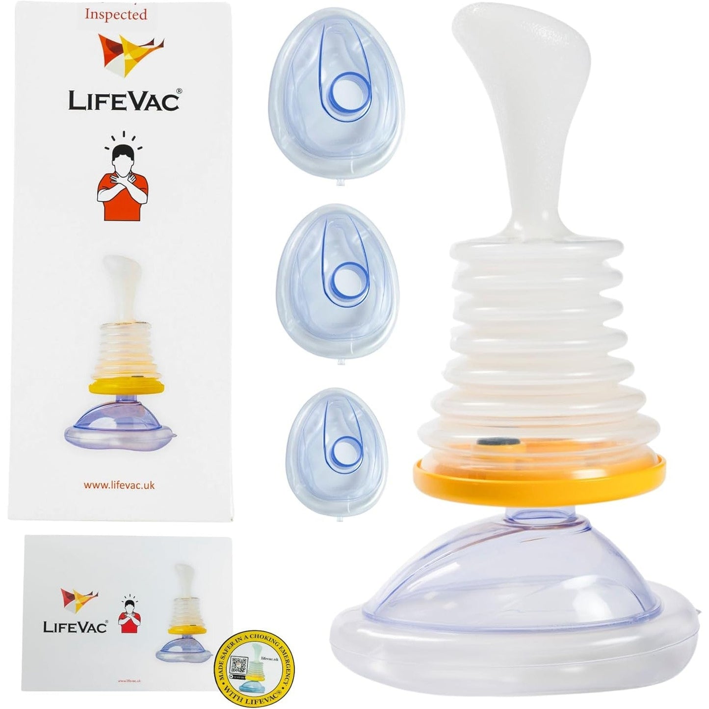 LifeVac Home Kit - Choking Rescue Device for Adults and Children First Aid Kit, Portable Airway Suction Rescue Device, First Aid Choking Device, Anti-Choking System, Airway Clearance Assistance