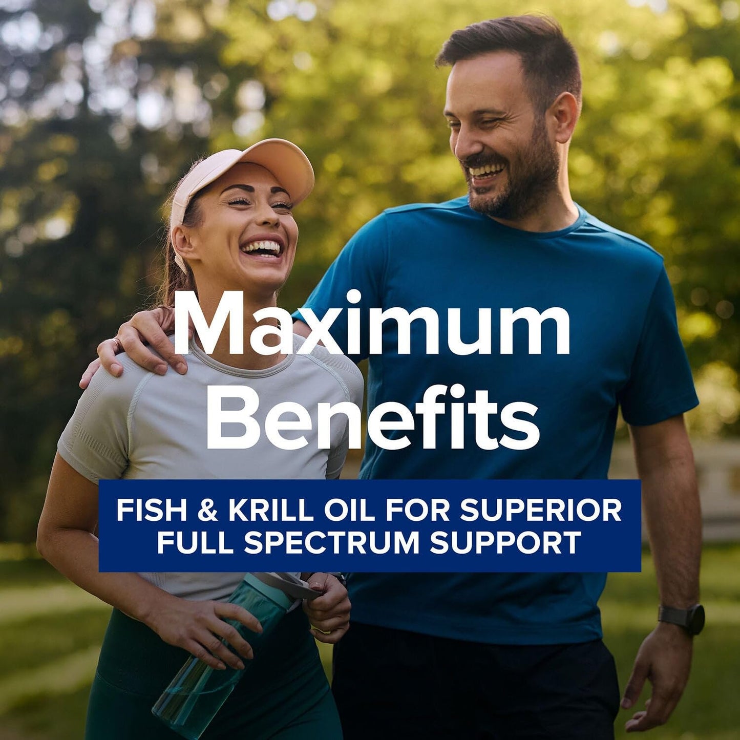 GNC Triple Strength Fish Oil Plus Krill Oil Omega 3 Supplement, 1000mg EPA and DHA, Supports Heart, Brain, Skin, Eye and Joint Health, 60 Softgels - Medaid International
