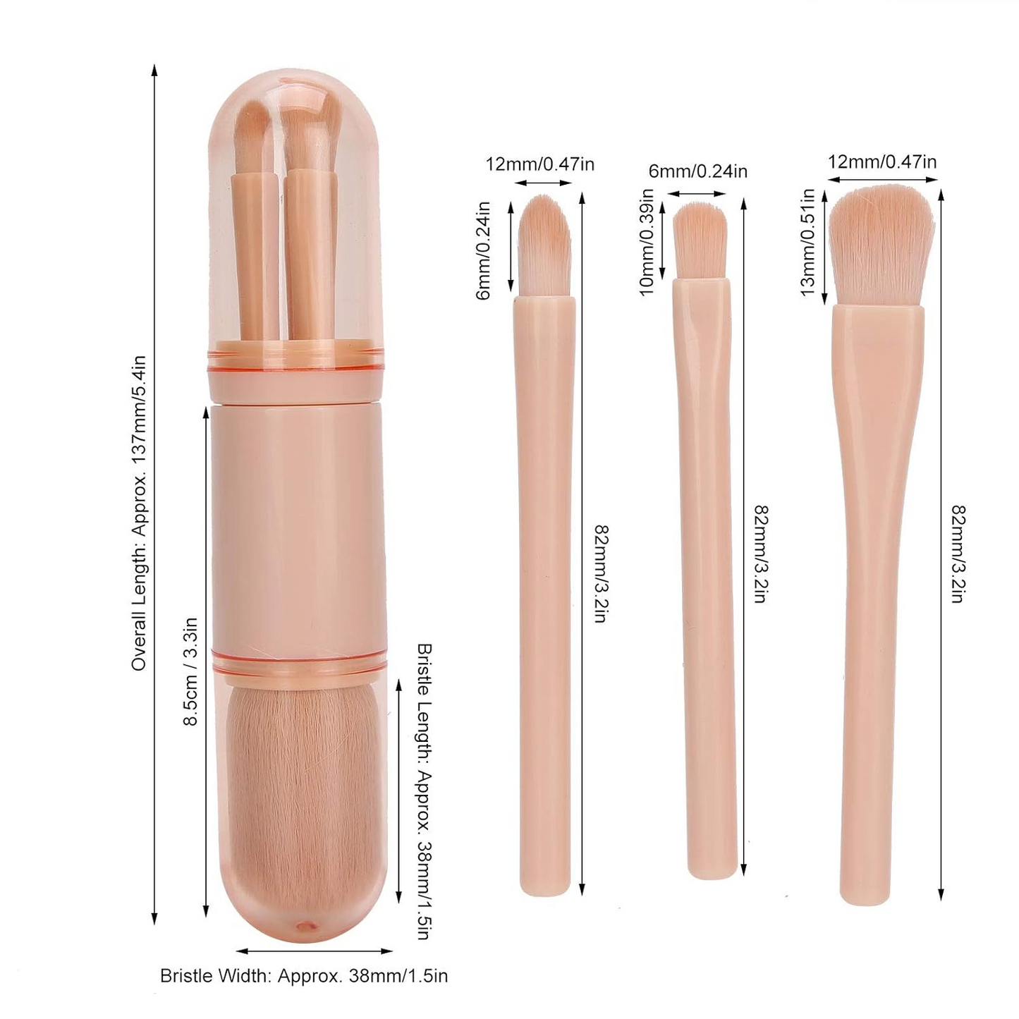 4-in-1 Portable Makeup Brush Set - Medaid International