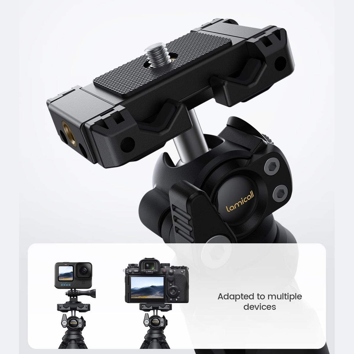 Lamicall Tripod for iPhone - 3 in 1 Flexible Phone Tripod with Wireless Remote - iPhone Tripod Stand for Video Recording Vlogging Selfie Compatible with iPhone Samsung Go Pro, Digital Camera - Medaid International