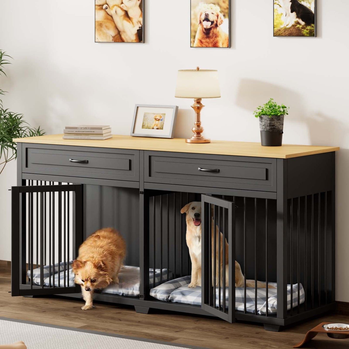 Wooden Dog Crate Cage (2026150c)