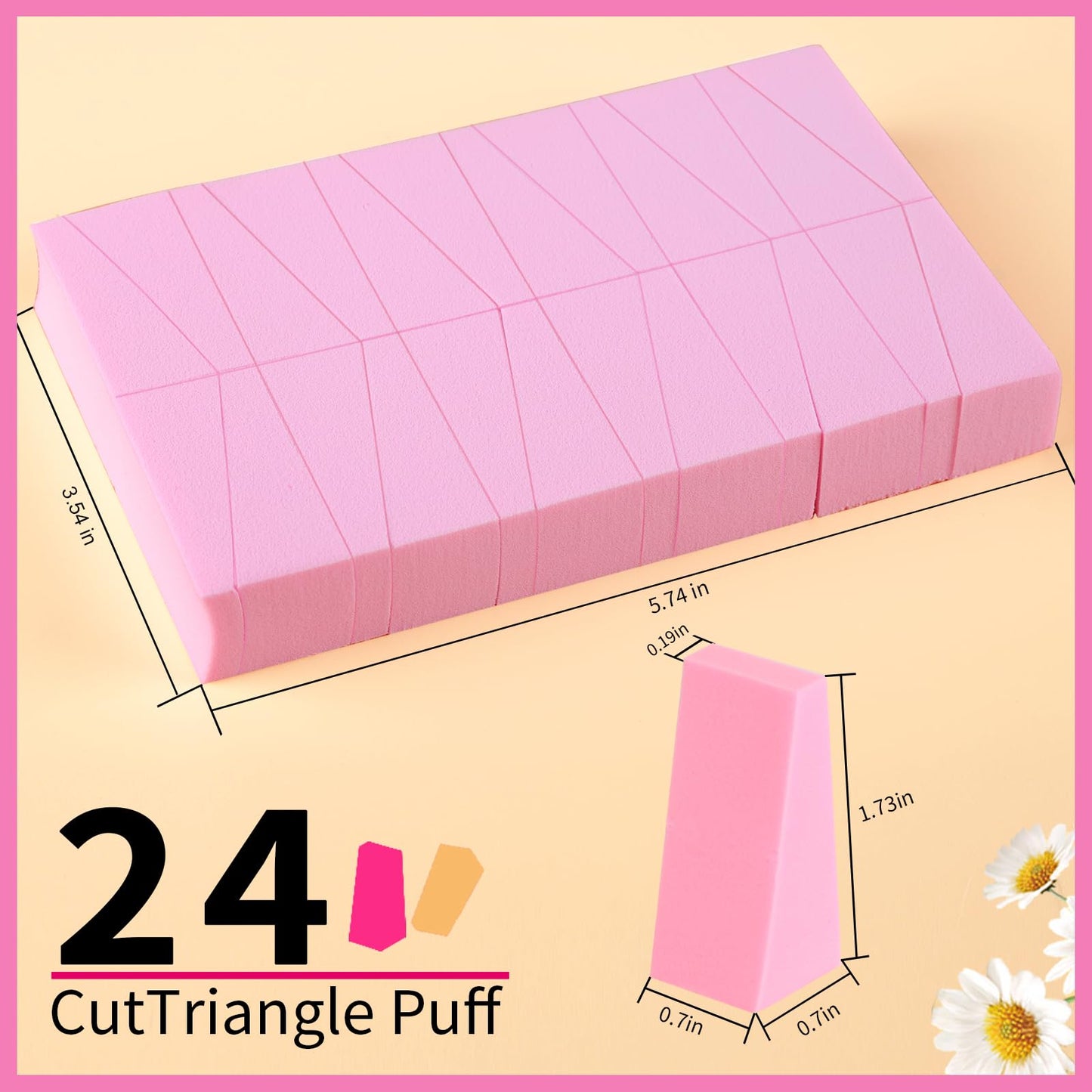 Teenitor 48 Pieces Makeup Sponge Blender For Face Curve Blending, Latex Free Small Wedge Shaped Smooth Apply Beauty Sponge Applicator For Liquid Cream Foundation Halloween Costume Festival Makeup - Medaid International