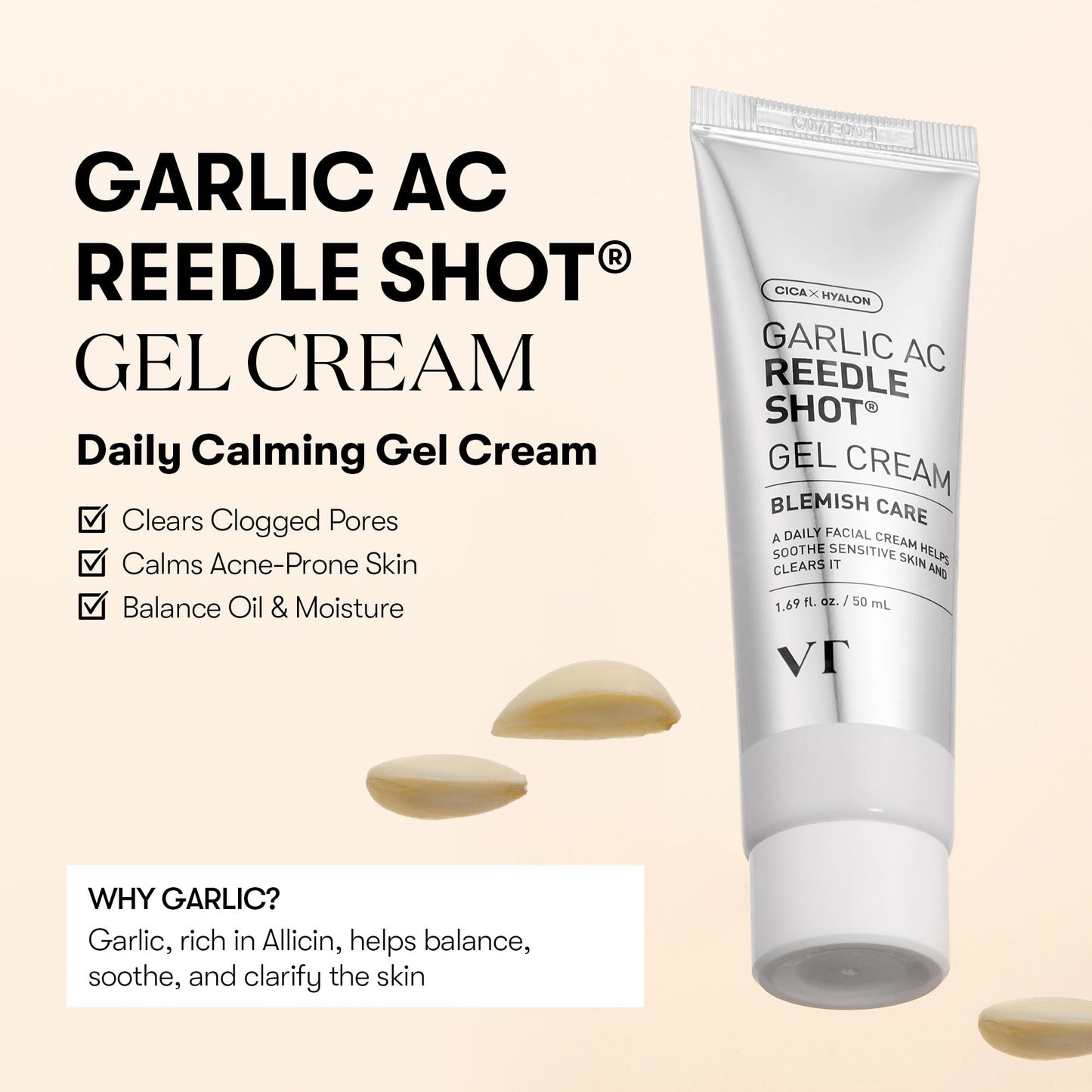 VT COSMETICS Garlic AC Reedle Shot Gel Cream (1.69 fl. oz.) - Medaid International