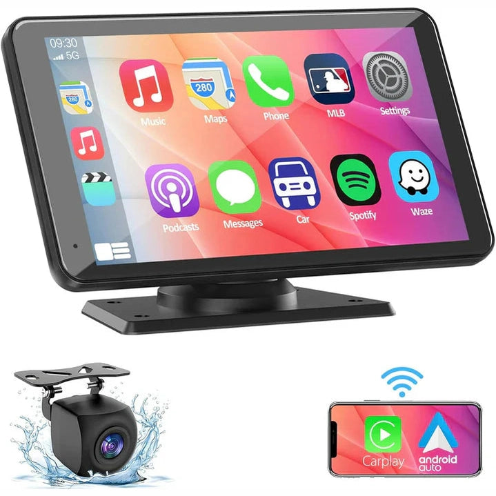 Wireless Car Radio Stereo Apple Carplay AirPlay & Android Auto with Backup Camera