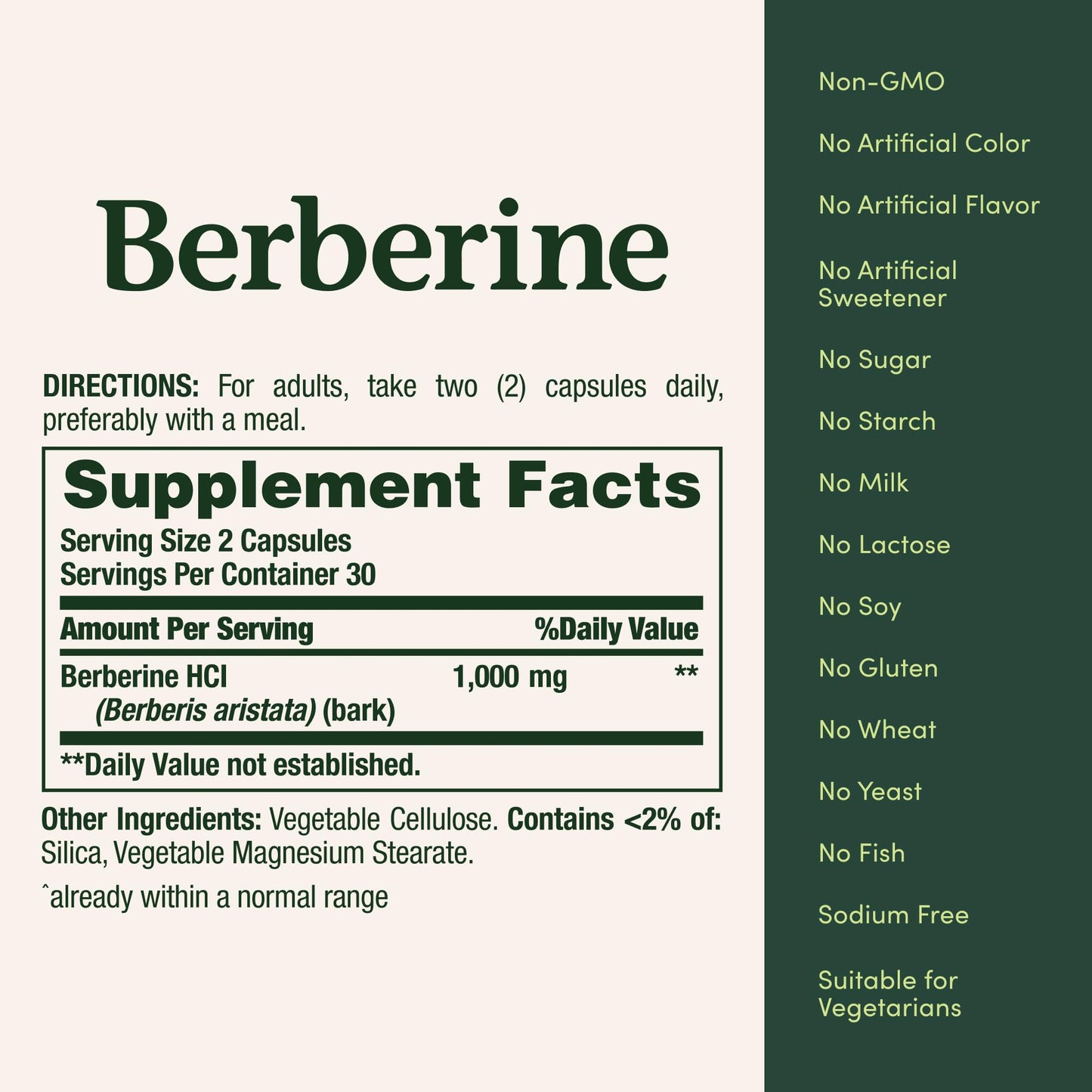 Nature’s Bounty Berberine 1000mg Capsules, Supports Heart Health, Cholesterol & Blood Sugar Levels in a Normal Range, Non-GMO Supplement, 60 Count - Medaid International
