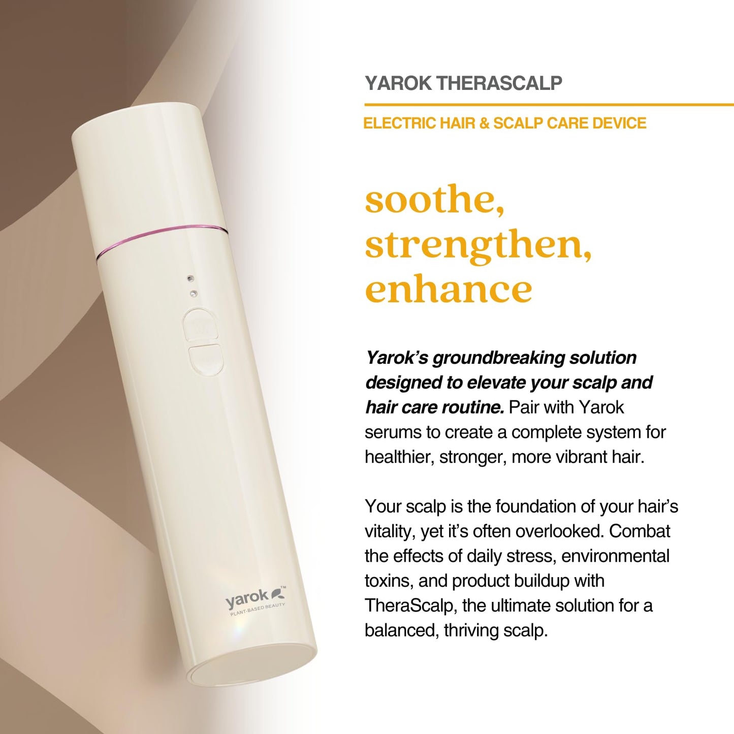 Yarok - Therascalp - Soothe, Strengthen, & Relax - Healthier & Stronger Hair - Nourishes Hair Follicles - Easy to Clean - Serum Distributor, Massager - 5ml Liquid Capacity - Medaid International