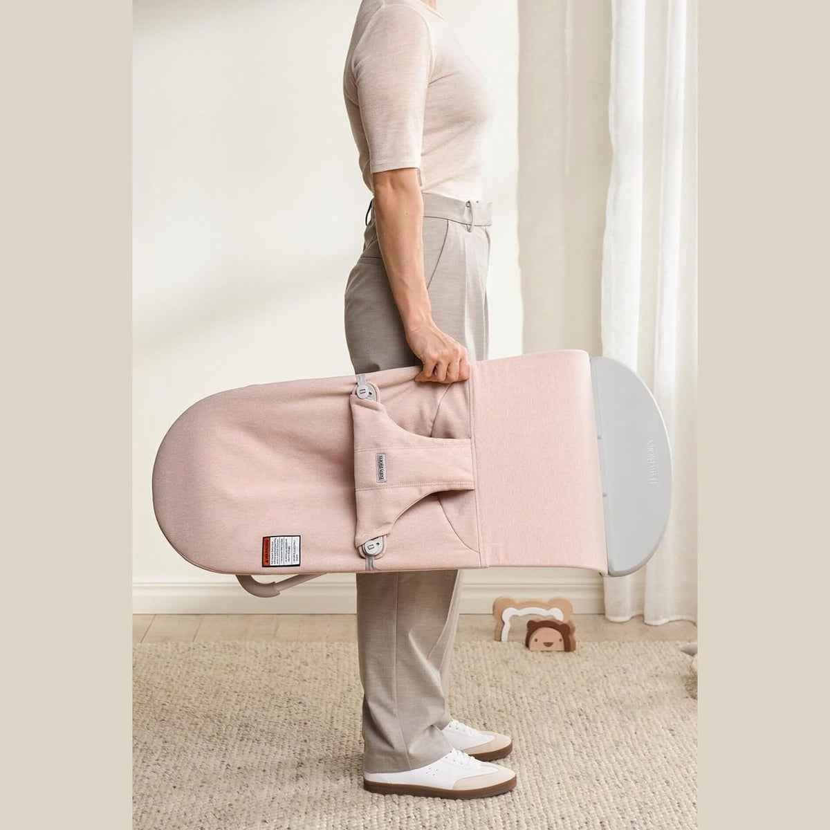 Babybjorn - Bouncer Bliss Woven - Light Pink Melange