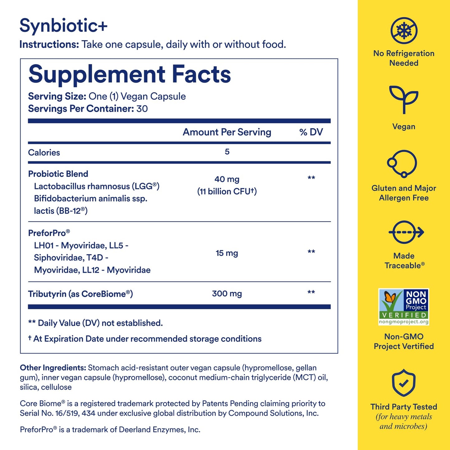 Ritual Synbiotic+ Probiotic, Prebiotic, Postbiotic, 3-in-1 Supplement for Gut Health and Digestive Support, Regularity, Bloat, Immune, Vegan Delayed-Released Daily Capsule, Women and Men, 30 Day - Medaid International
