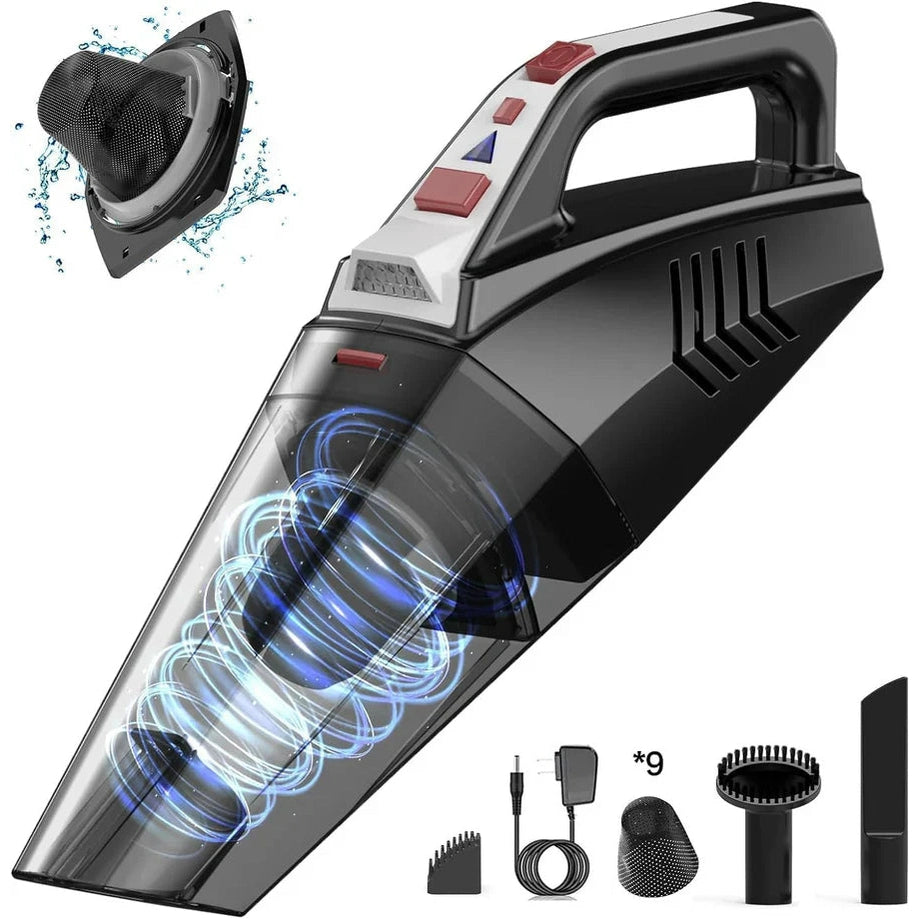 Cordless Handheld Vacuum – Portable Rechargeable Car & Home Mini Vacuum Cleaner 9000Pa