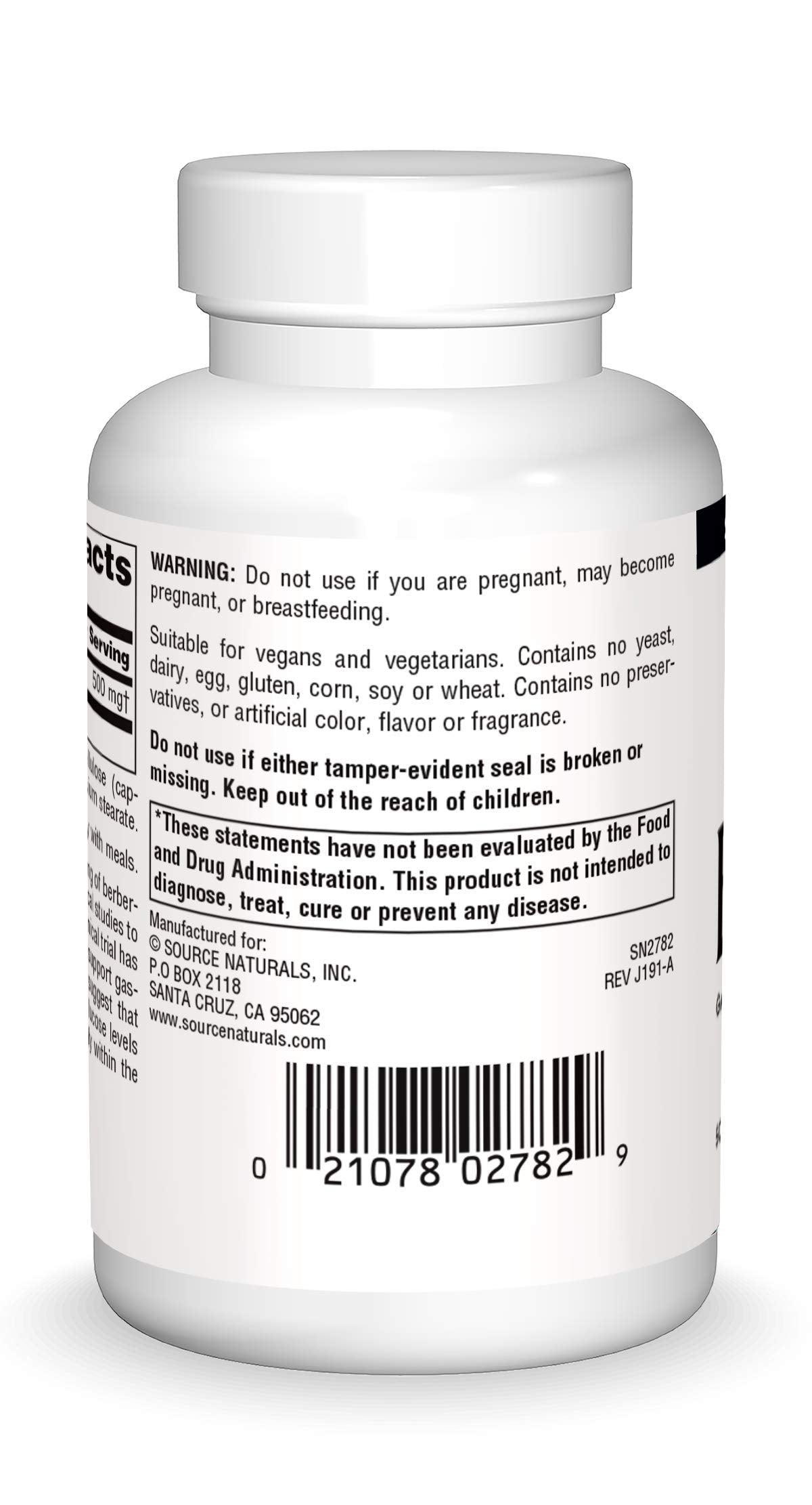 Source Naturals Berberine Vegetable Capsule, for Gastrointestinal Support* - 30 Vegetarian Capsules - Medaid International