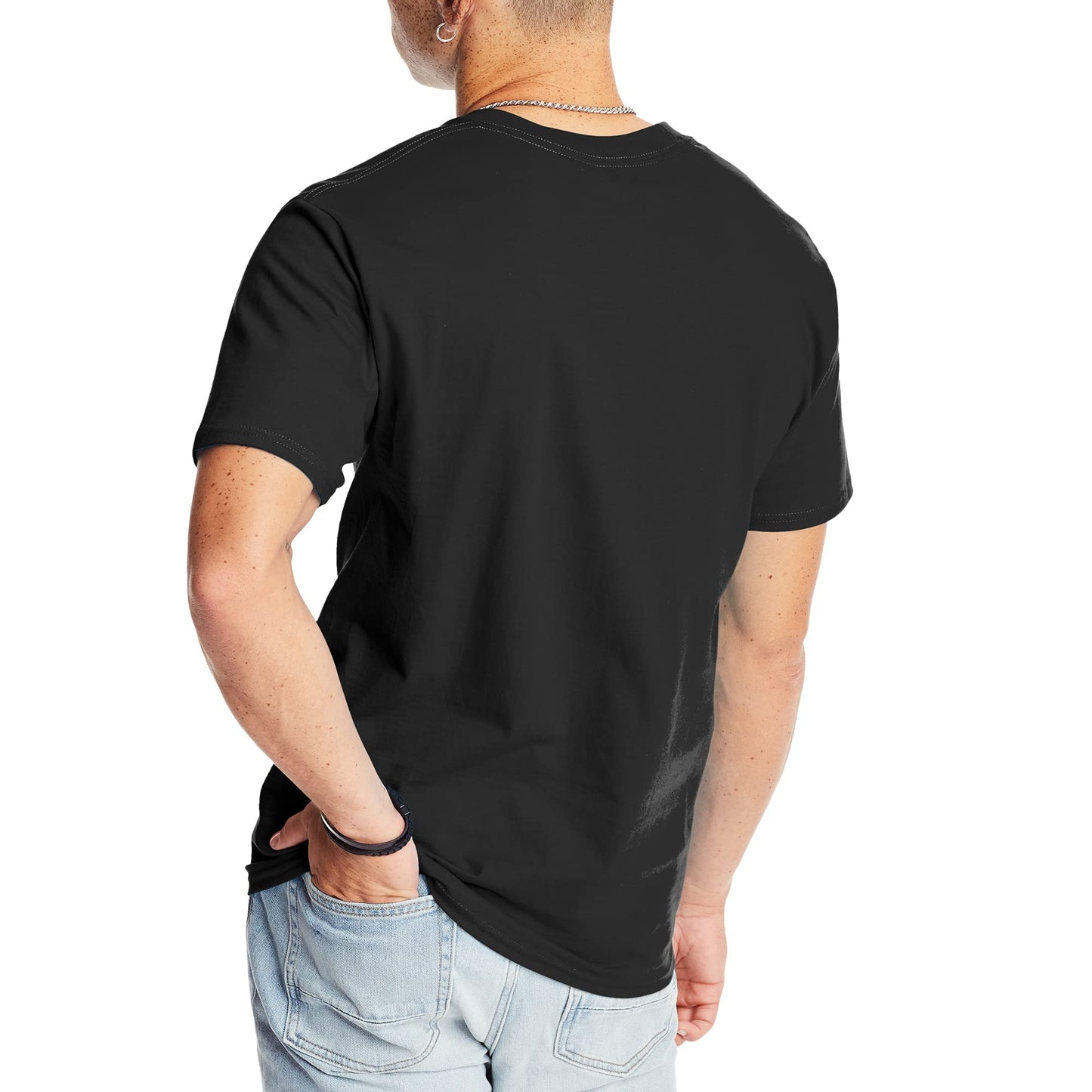 Hanes Men's Standard Beefy-T T-Shirt, Heavyweight Cotton Tee, 1 Or 2 Pack, Big & Tall Sizes, Black-1 Pack, 3X Large - Medaid International