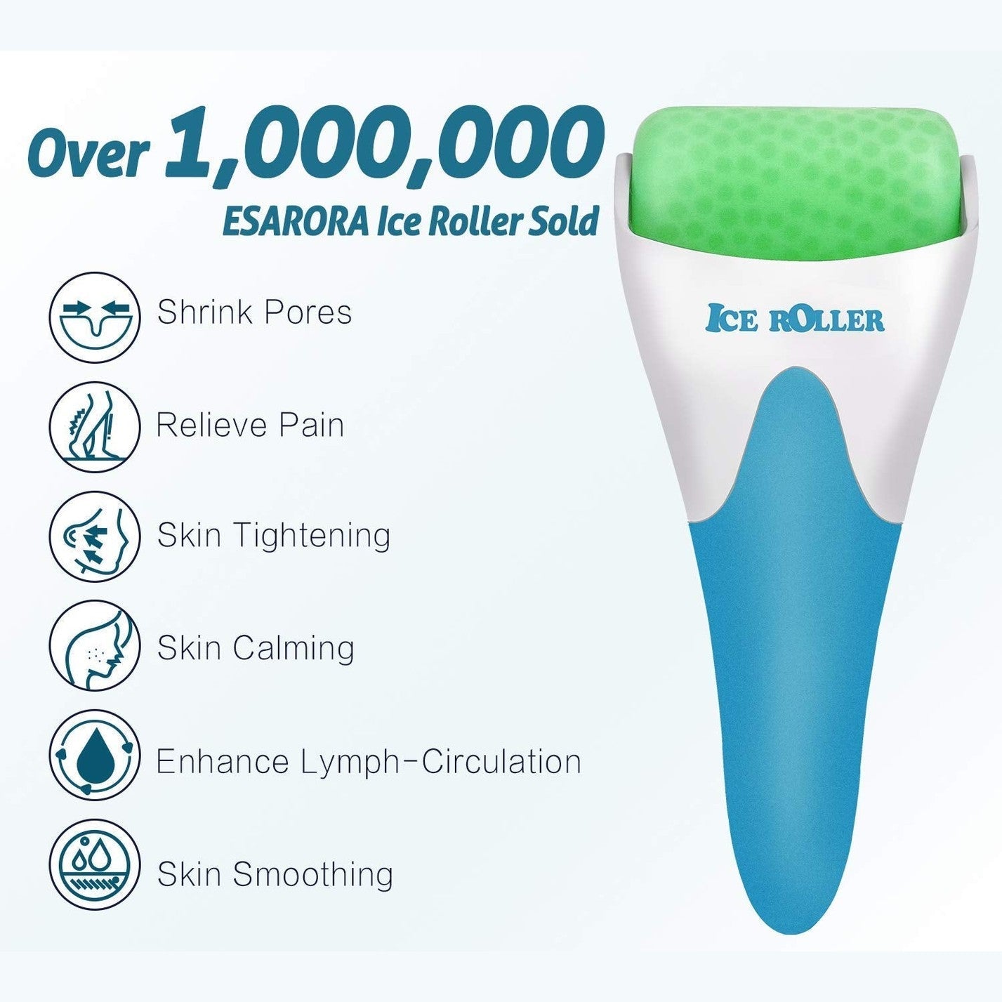 ESARORA Ice Roller for Face & Eye, Puffiness, Migraine, Pain Relief and Minor Injury, Skin Care Products - Medaid International