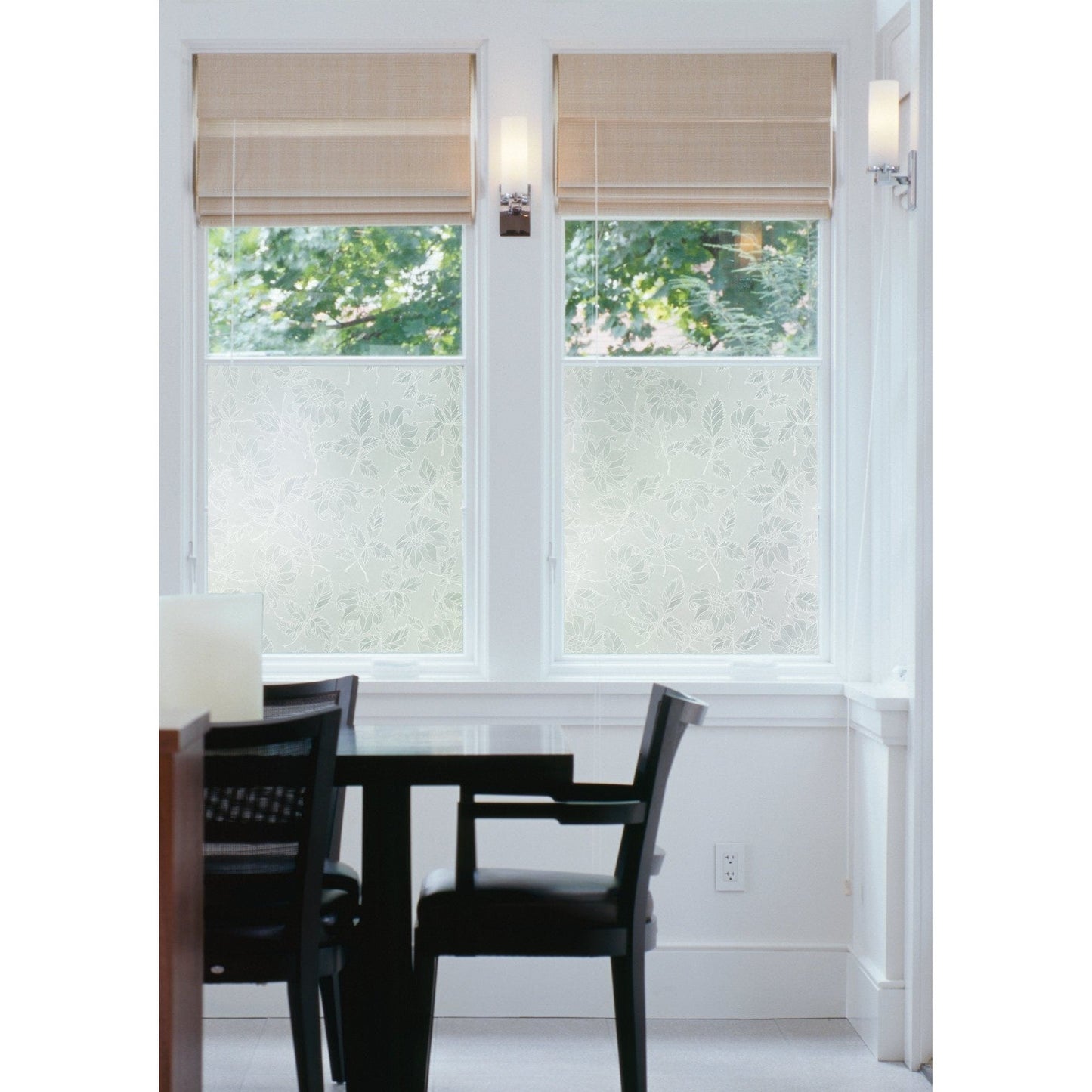 d-c-fix 346-0464 Self-Adhesive Privacy Glass Window Film, Perennial/Damast, 17" x 78" Roll - Medaid International