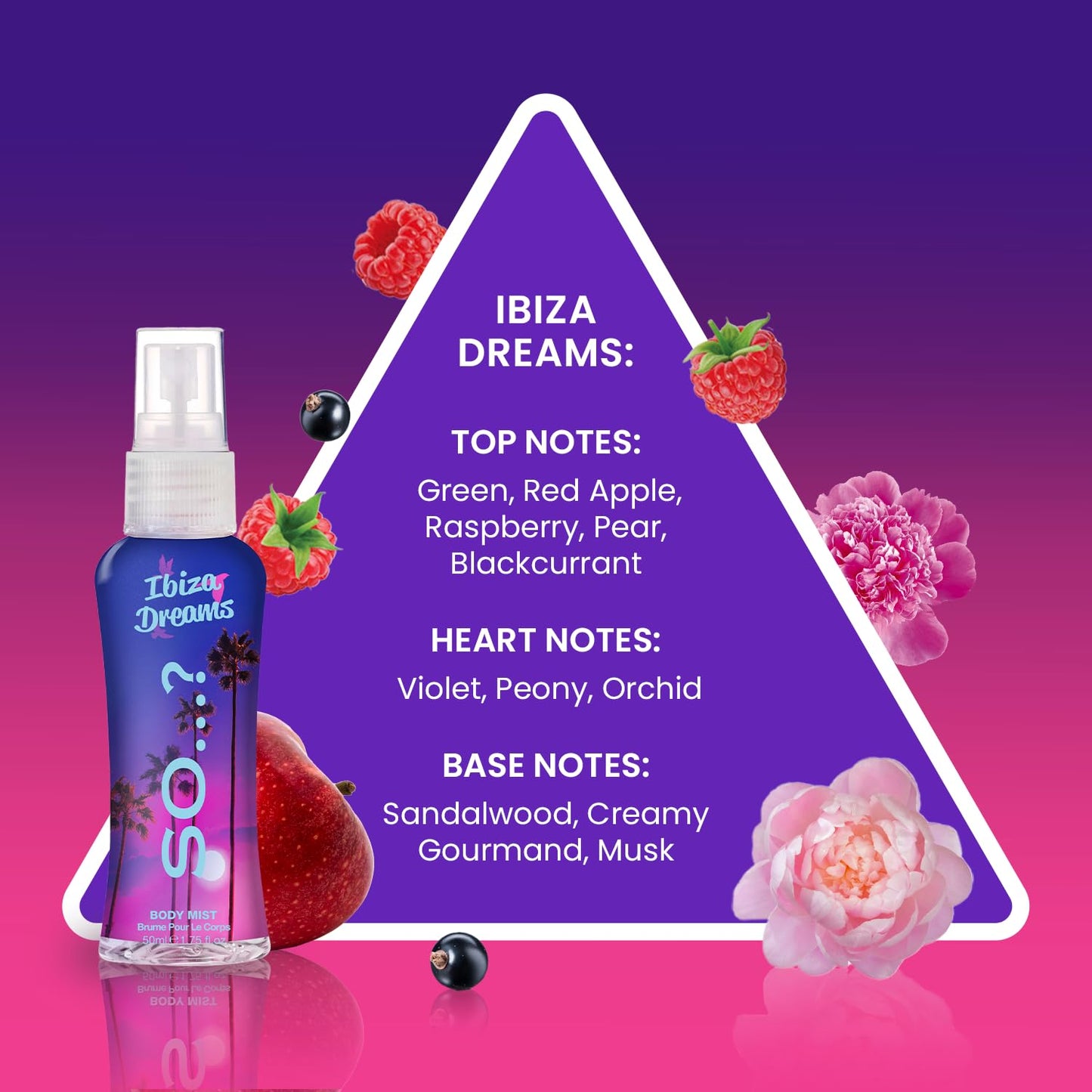 So...? Escapes Body Mist Set - Perfumes for Women - Everyday Body Spray for Women - Vegan, Cruelty Free Fragrances - Travel Size Gift Set - 4 pcs - Medaid International