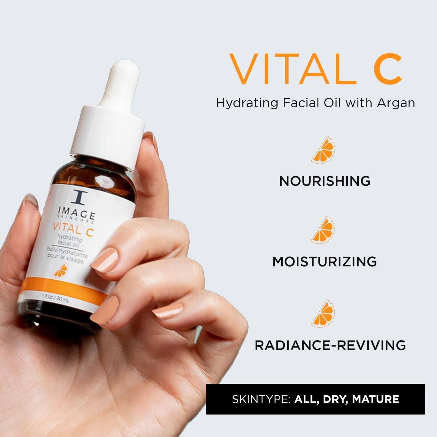 IMAGE Skincare, VITAL C Hydrating Facial Oil with Argan, Grape Seed and Sea Buckthorn Oils, 1 fl oz - Medaid International