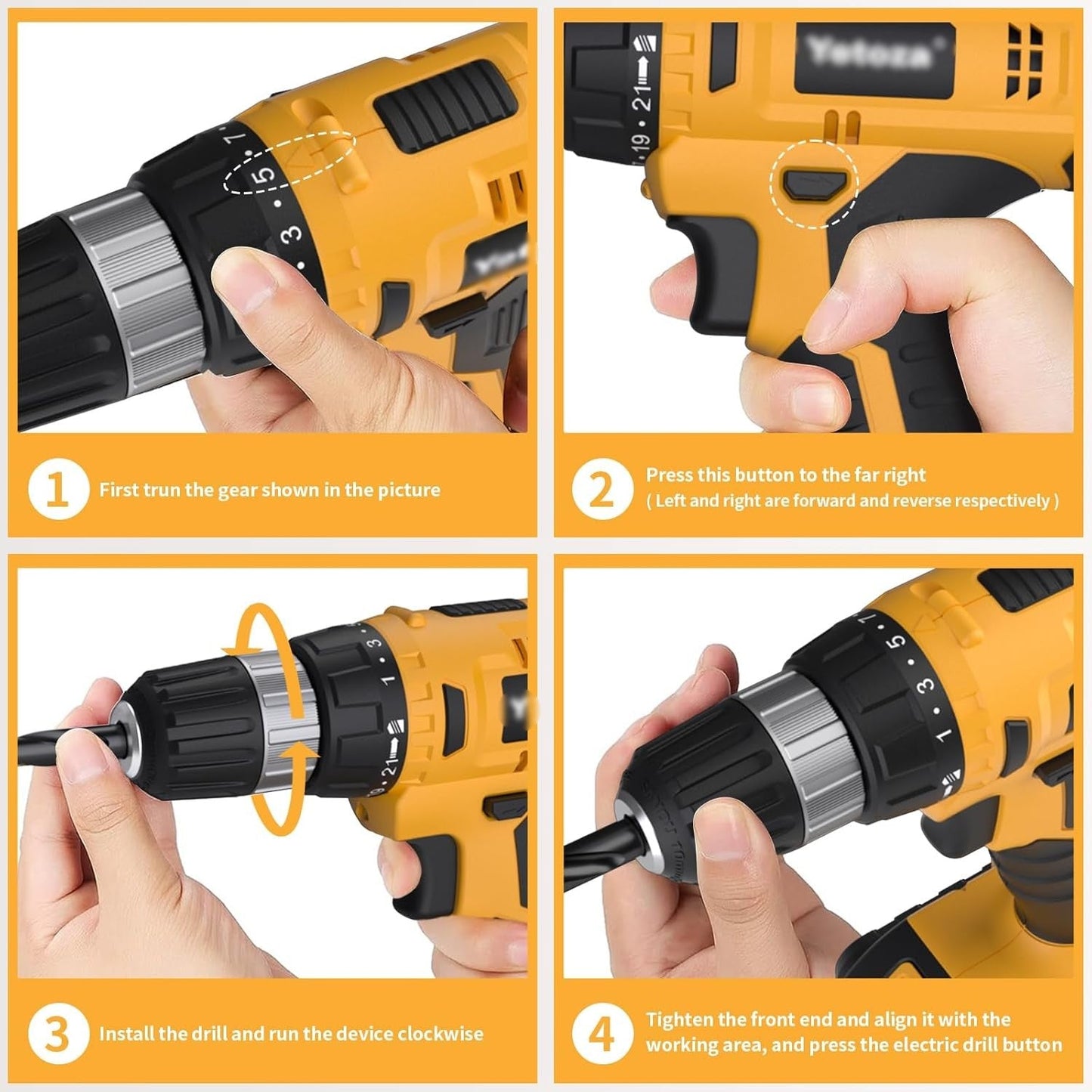Dunlandi 24V Rechargeable Drill Kit