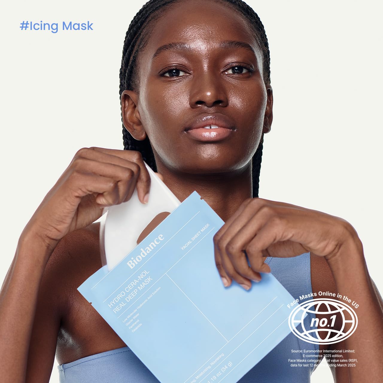 BIODANCE Hydro Cera-nol Real Deep Mask, Overnight Hydrogel Mask, Hydrating Facial Mask For Sensitive Skin, Redness Reducing & Quick Soothing Effect, Korean Skincare, Stocking Stuffers |1.19oz(34g)x4ea - Medaid International