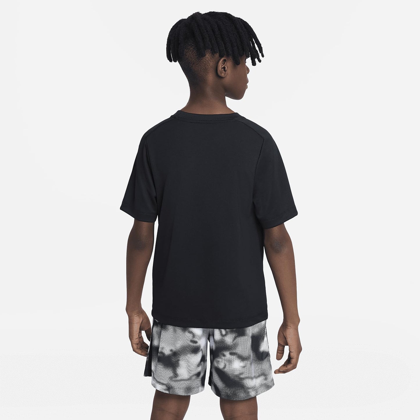 Nike Multi Big Kids' (Boys') Dri-FIT Graphic Training Top (DX5386-010, Black/White) Size X-Small - Medaid International