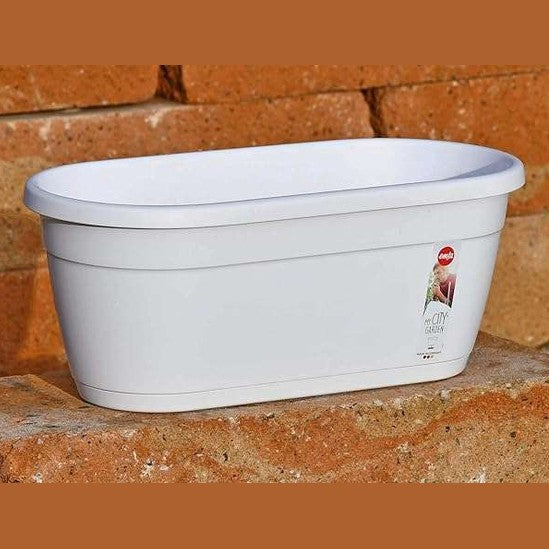 Emsa 517827 Indoor & Outdoor Flower Pot 40 x 20 cm-White