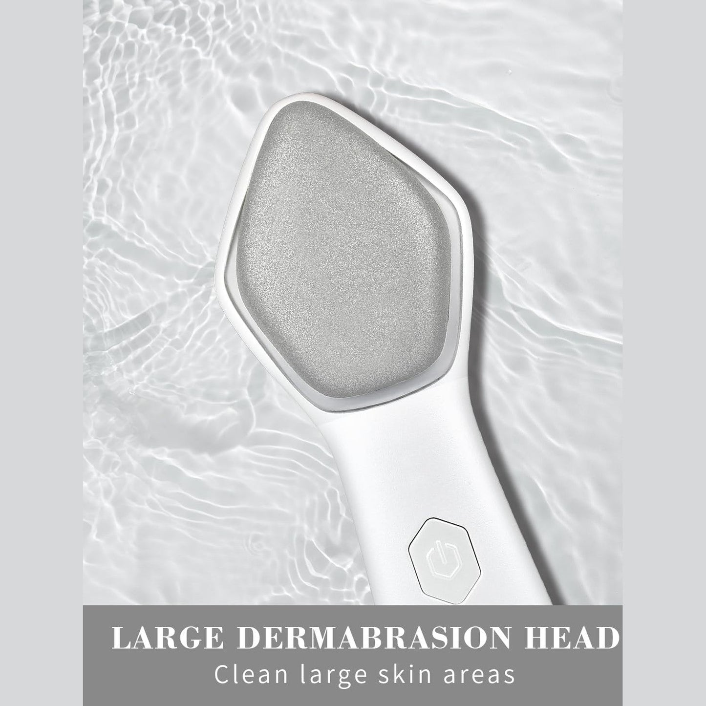 NEWDERMO Microdermabrasion Machine Pro, Large Diamond Electric Microdermabrasion Wand Tool With 3 Levels Frequency for Face Body Exfoliate Skin Care(White) - Medaid International