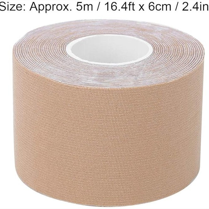 Boob tape (5 meters) - Archuu Elastic Waterproof Adhesive Nipple Paste Cover Breast Lift Tape Push-up Bra Inserts Pad (5mx6cm) - Medaid International