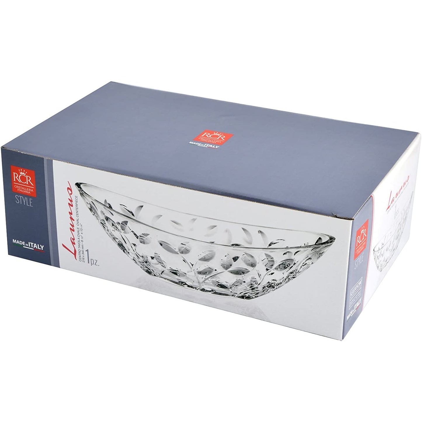 RCR laurus oval centerpiece (L:34cm)