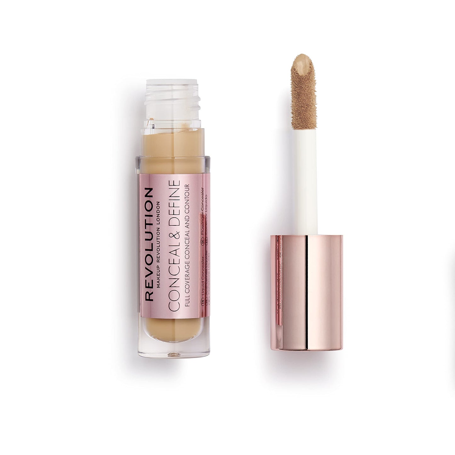 Revolution, Conceal & Define Concealer, Full Coverage & Lightweight, Long-Lasting Matte Finish, Vegan & Cruelty Free, C11 Medium or Tan Skin Tones, 0.14 oz - Medaid International