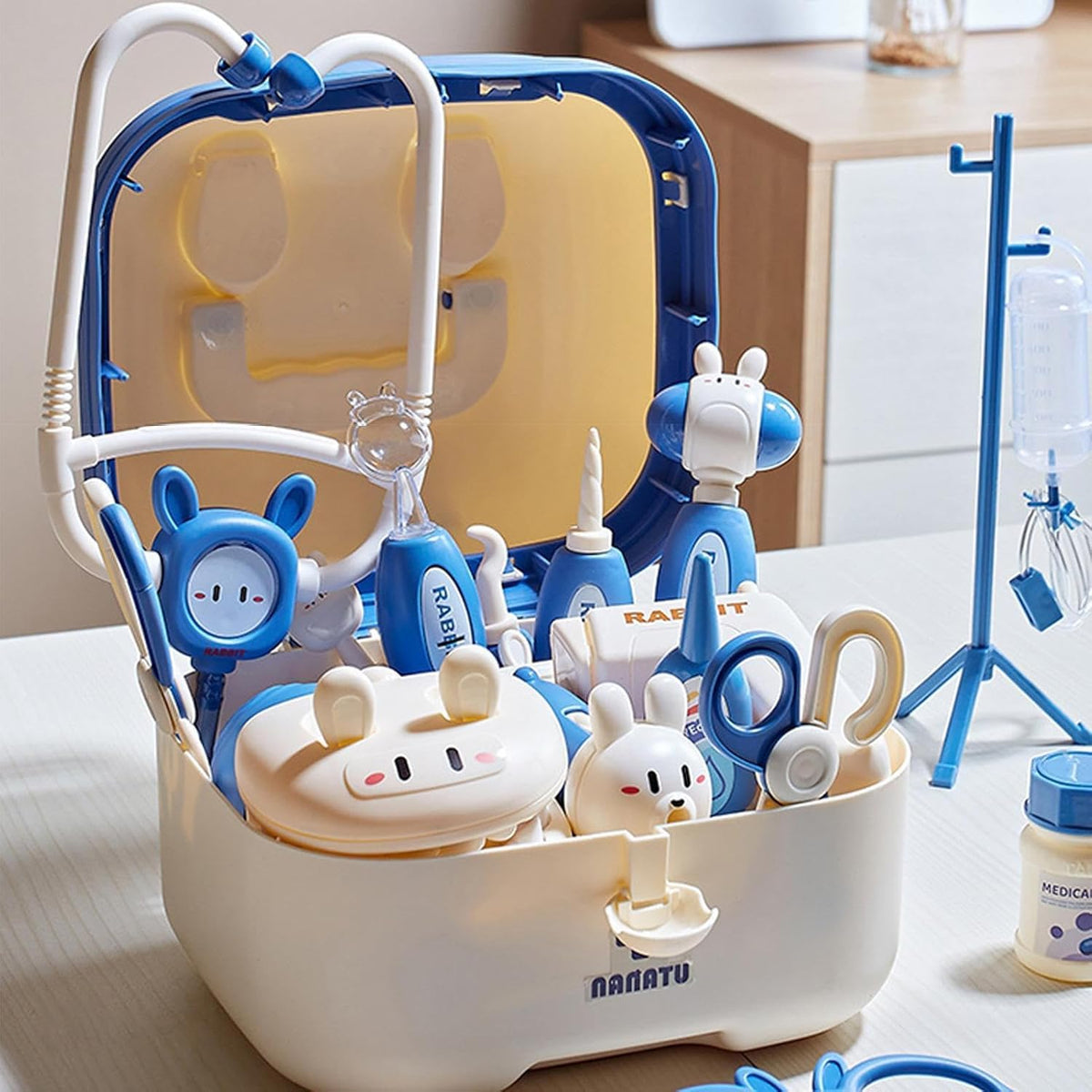 SKY-TOUCH Doctor Kit for Toddlers, Simulation Medical Suitcase Toy Set, Simulation Suitcase Toy with Realistic Tools,Children Role Play Doctor, Multifunctional Medical Tool, 3 Age +