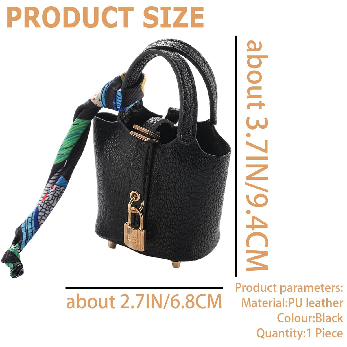 TERRIFI Mini Leather Bag Charm Keychain, Cute Handbag Charm Accessory for Purse Decoration, Key Ring Pendant for Women