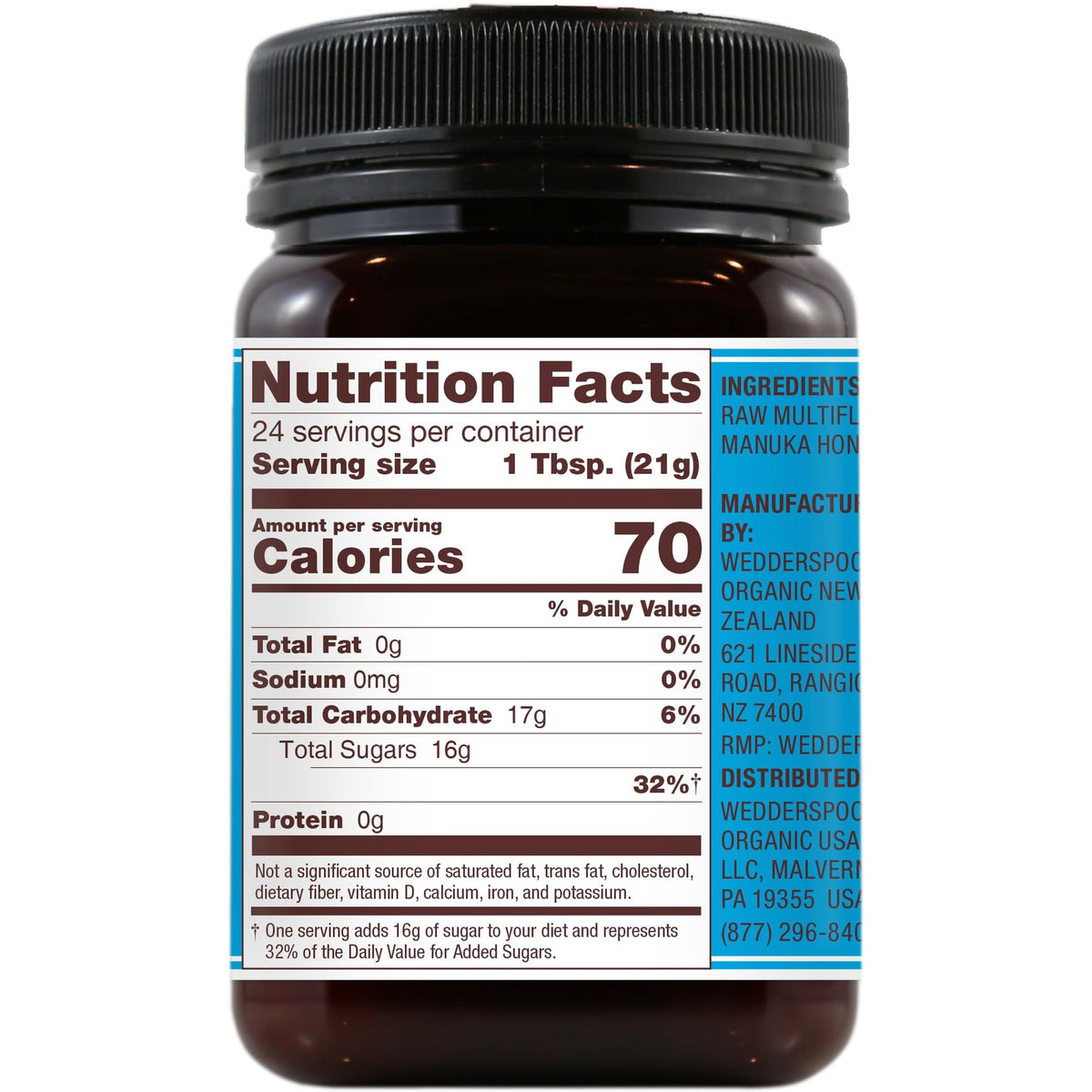 Wedderspoon Raw Premium Manuka Honey, KFactor 12, 17.6 Oz, Unpasteurized, Genuine New Zealand Honey, Non-GMO Superfood, Traceable From Our Hives To Your Home - Medaid International