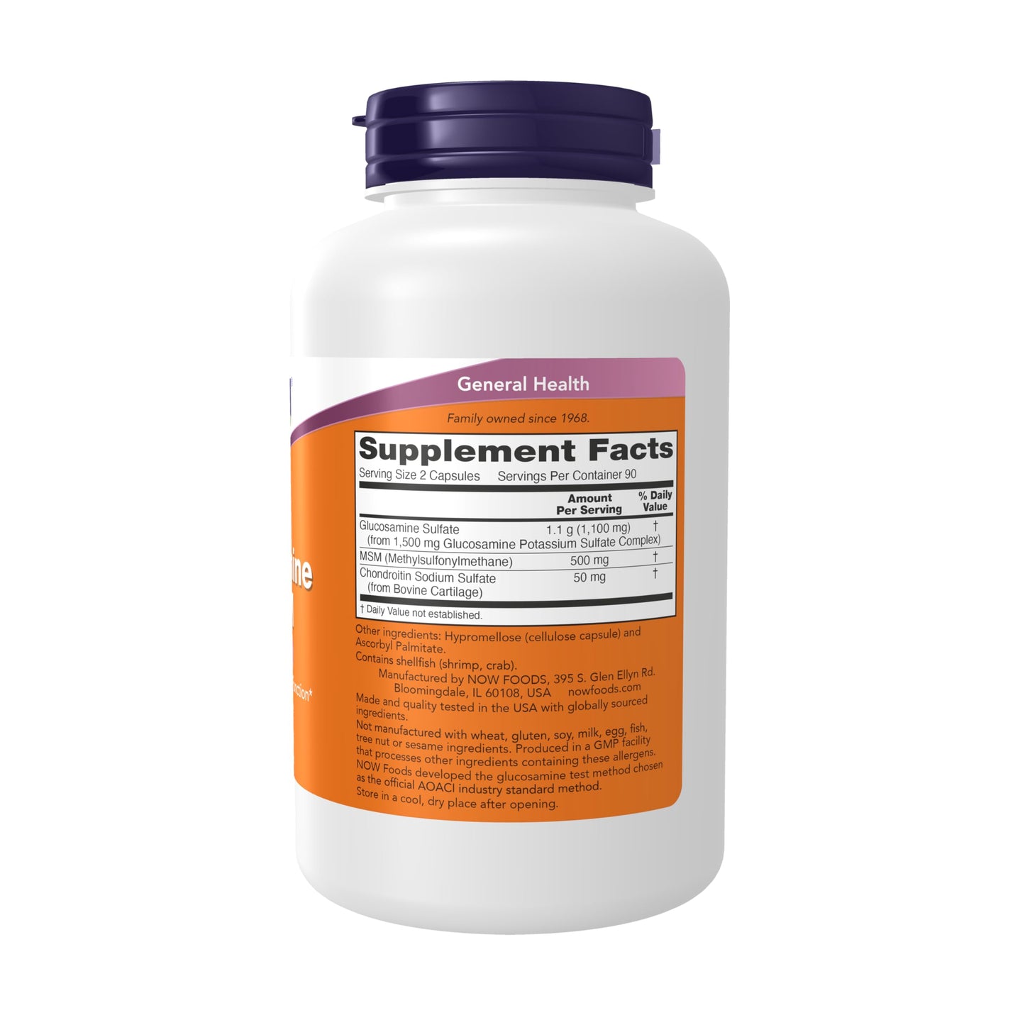 NOW Foods Supplements, Glucosamine & MSM plus Chondroitin Sulfate, Joint Health*, 180 Veg Capsules - Medaid International