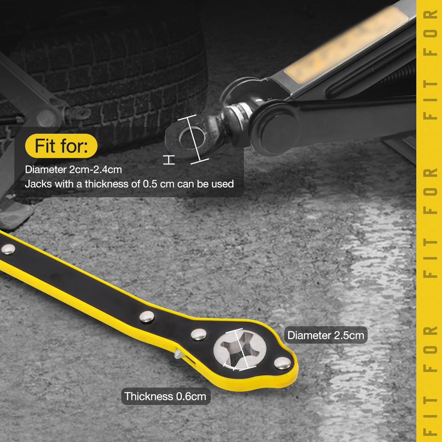 Car Jack Wrench Lift رافعة سيارة بمفتاح