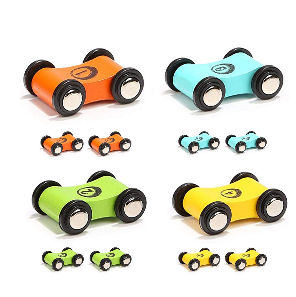 TOP BRIGHT Car Ramp Toy for 2 3 Year Old Boy Gifts, Toddler Race Track Toy for 18 Month Old with 4 Wooden Cars and 3 Car Garage