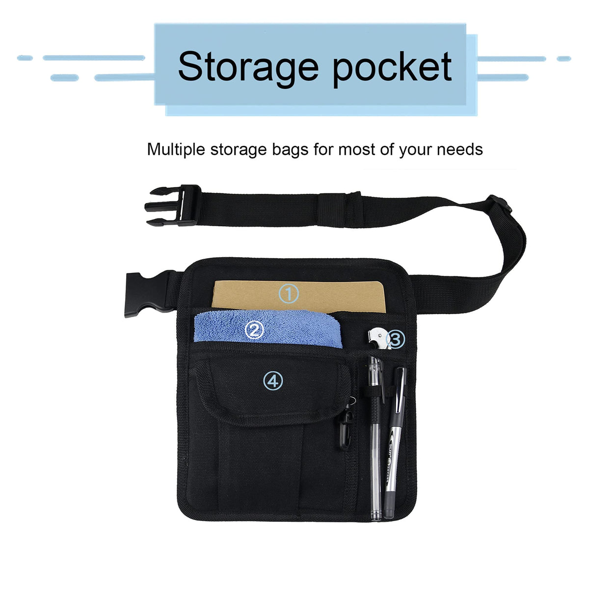TERRIFI Waitress Hip Pouch,server pouch waitress accessories,Stay Organized and Efficientfor waitress apron、money pouch、waiter apron