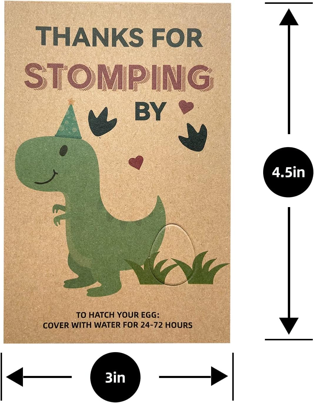 KASTWAVE Dinosaur Party Favors for Kids Birthday Parties, 24 Pack Dino Egg Hatching Cards Bulk, Exciting Boys Girls Toddler Party Supplies & Unique Decorations, Fun Dinosaur Gifts & Games
