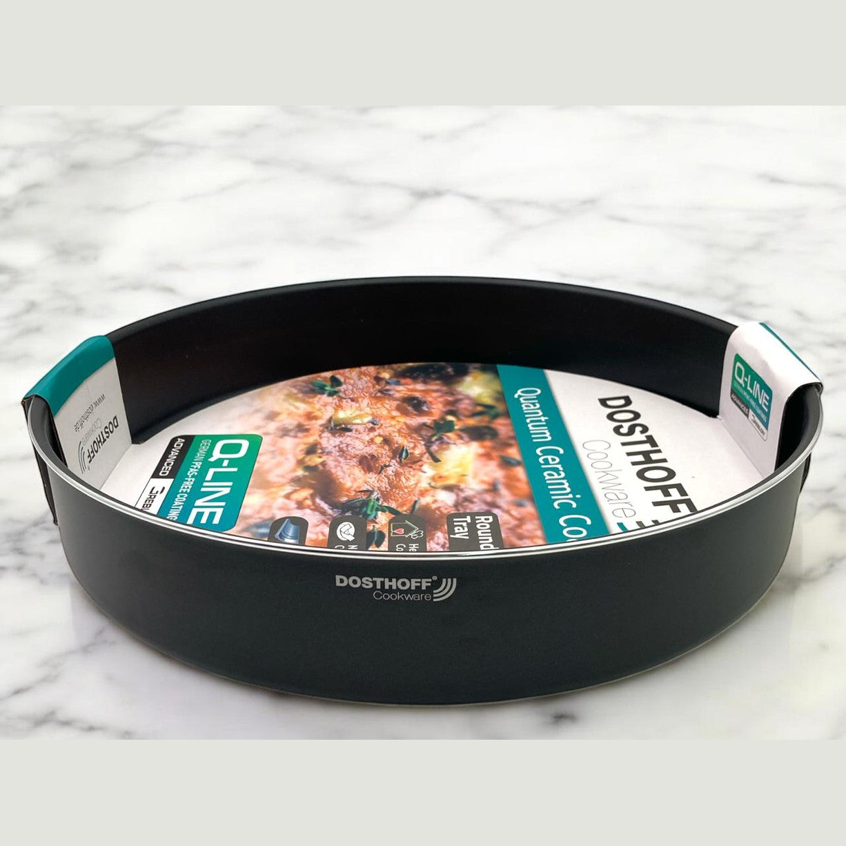 Dosthoff Black Quantum Round Oven Tray 40 cm