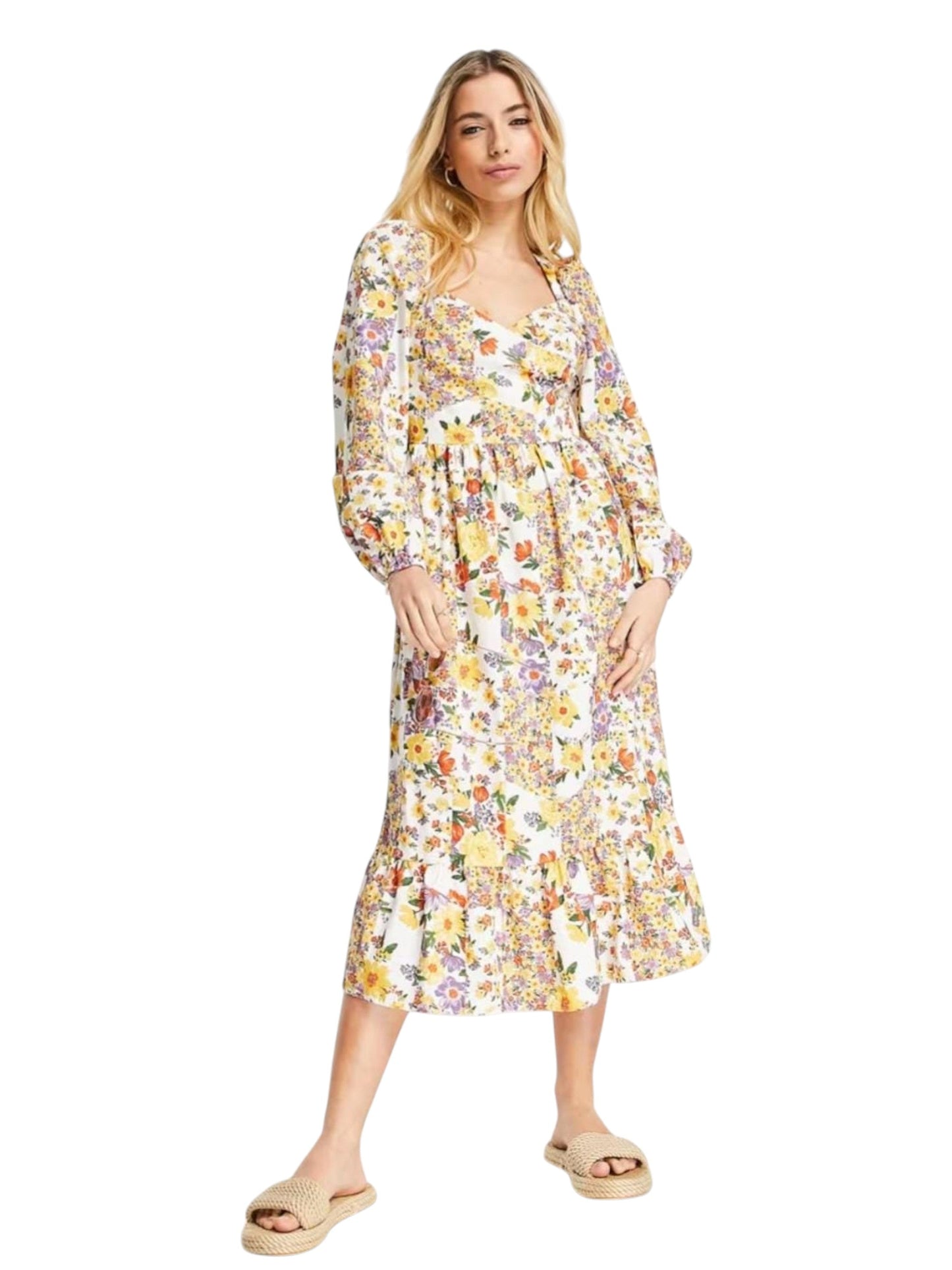 Women's Floral Printed Dress,Multi