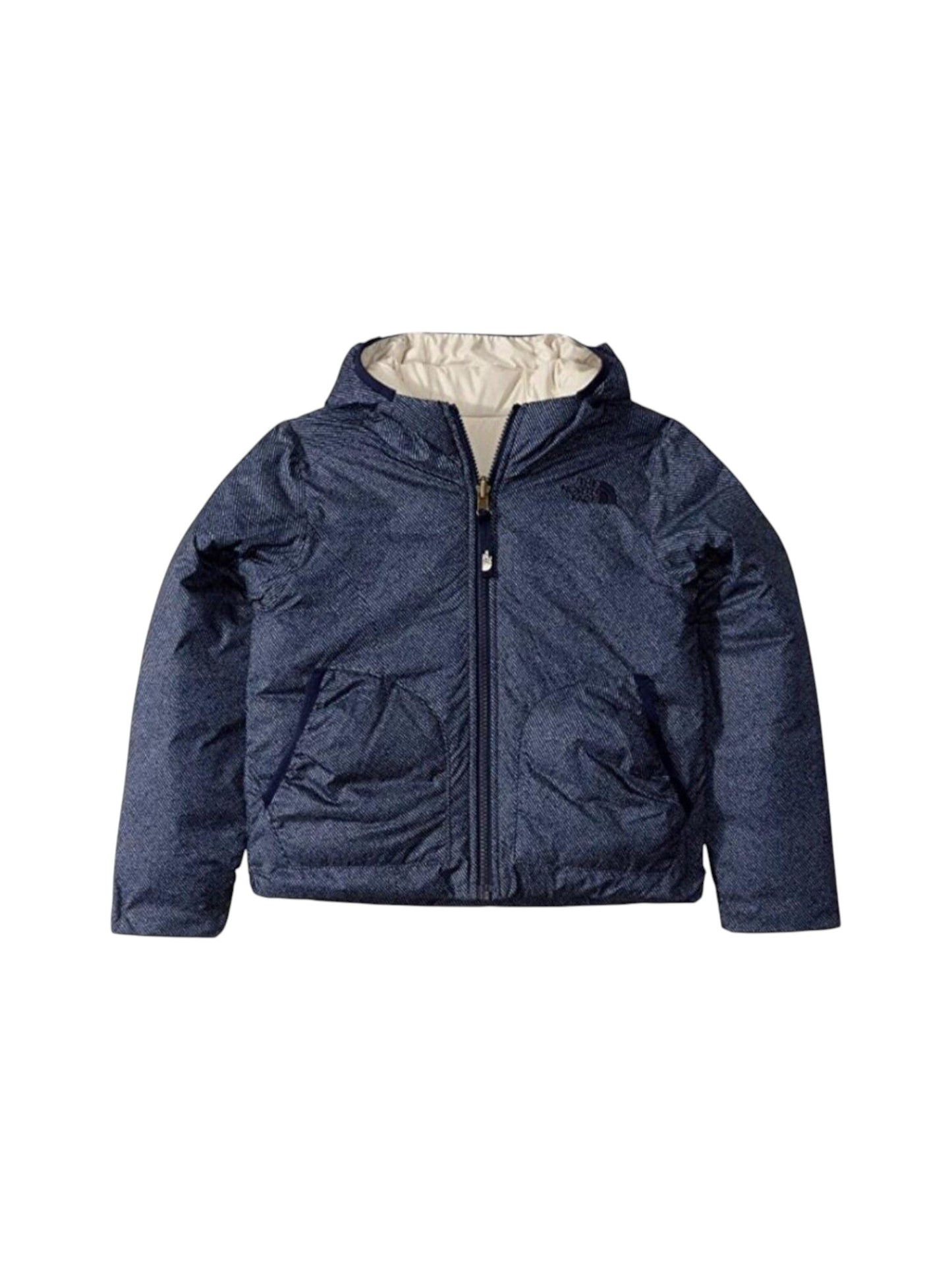 Kids Girl's Striped Reversible Jacket,Navy/Beige