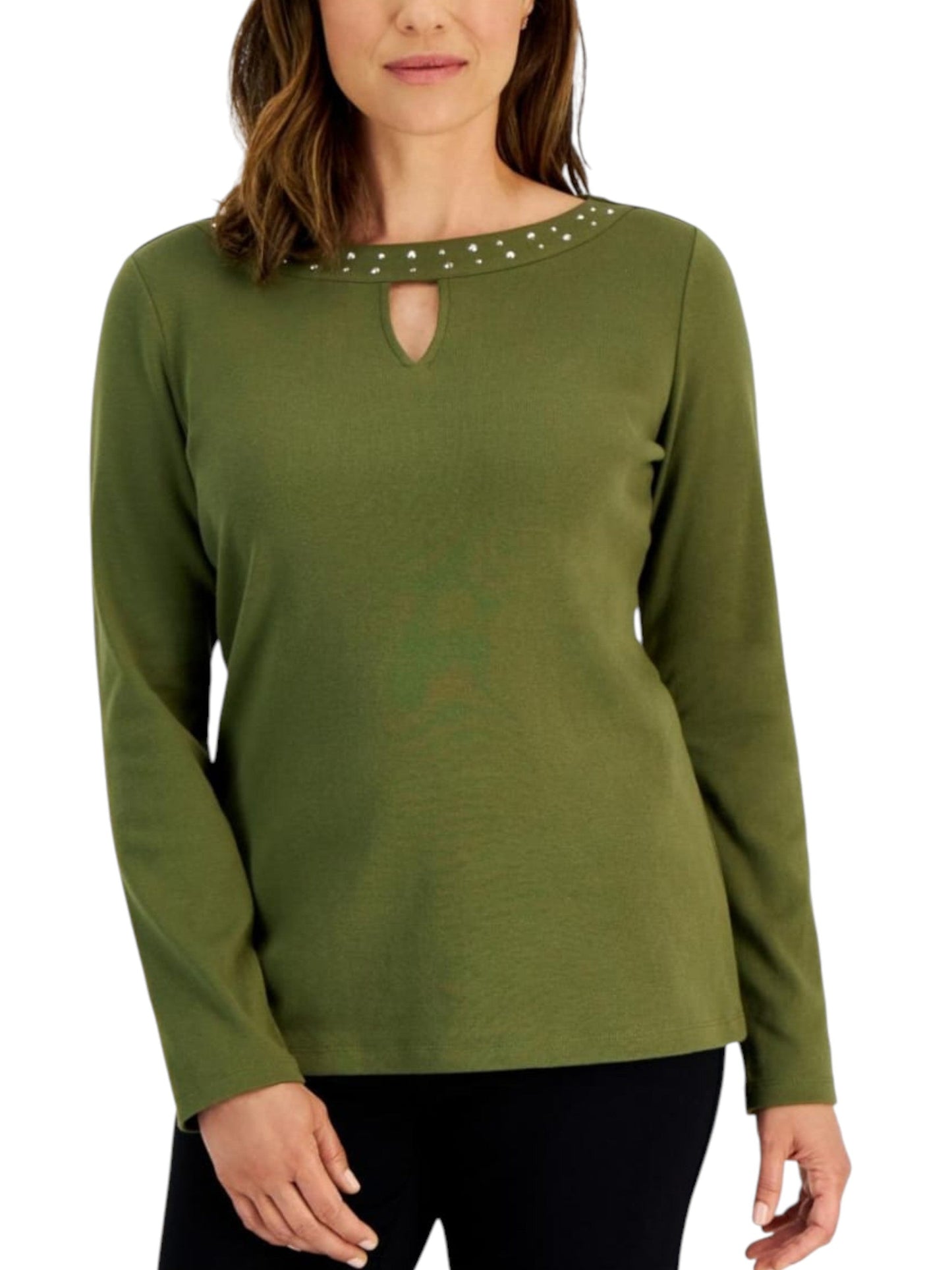 Women's Plain Top,Olive
