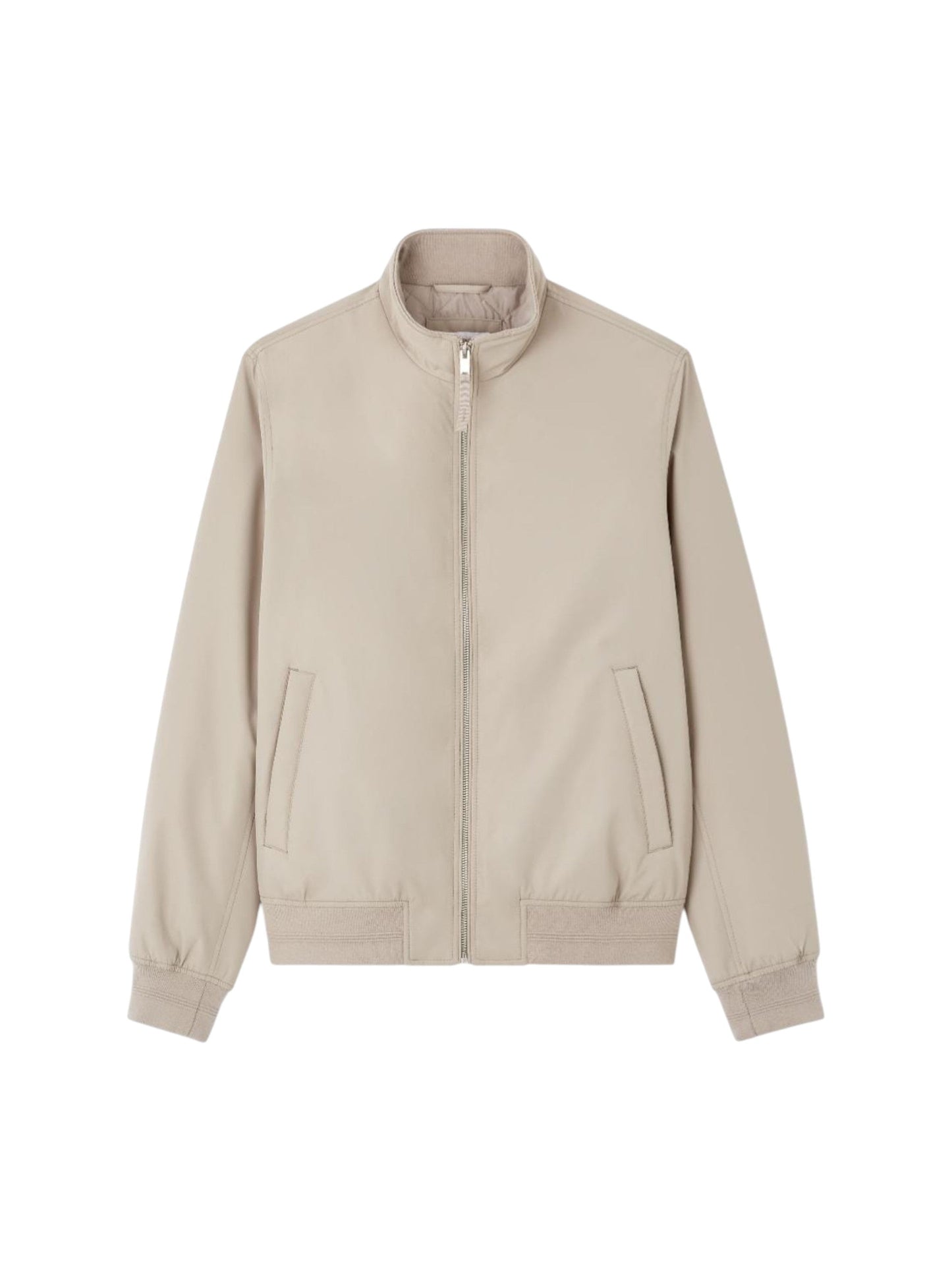 Men's Plain Solid Jacket,Stone