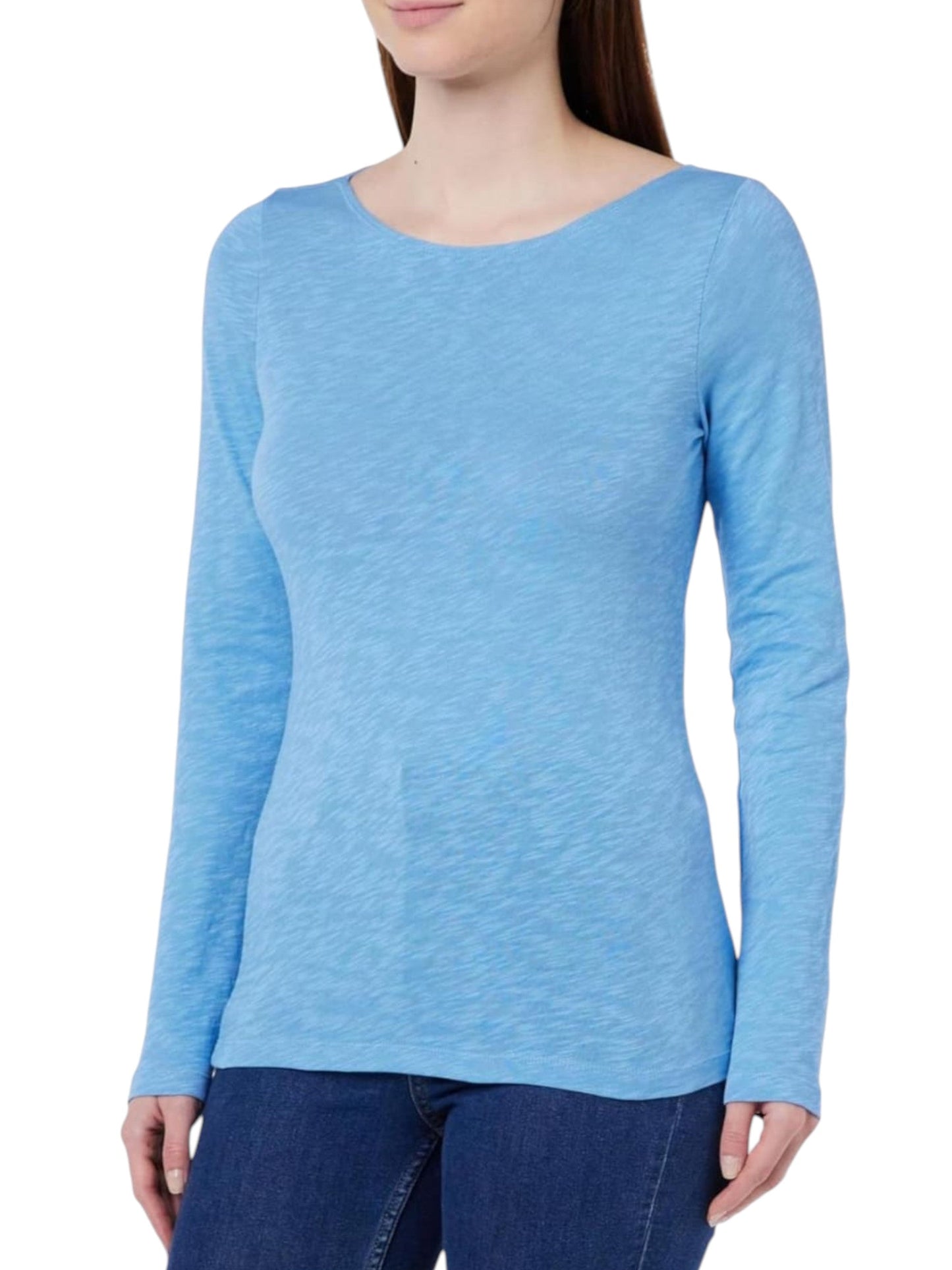 Women's Plain Knitted Top,Blue