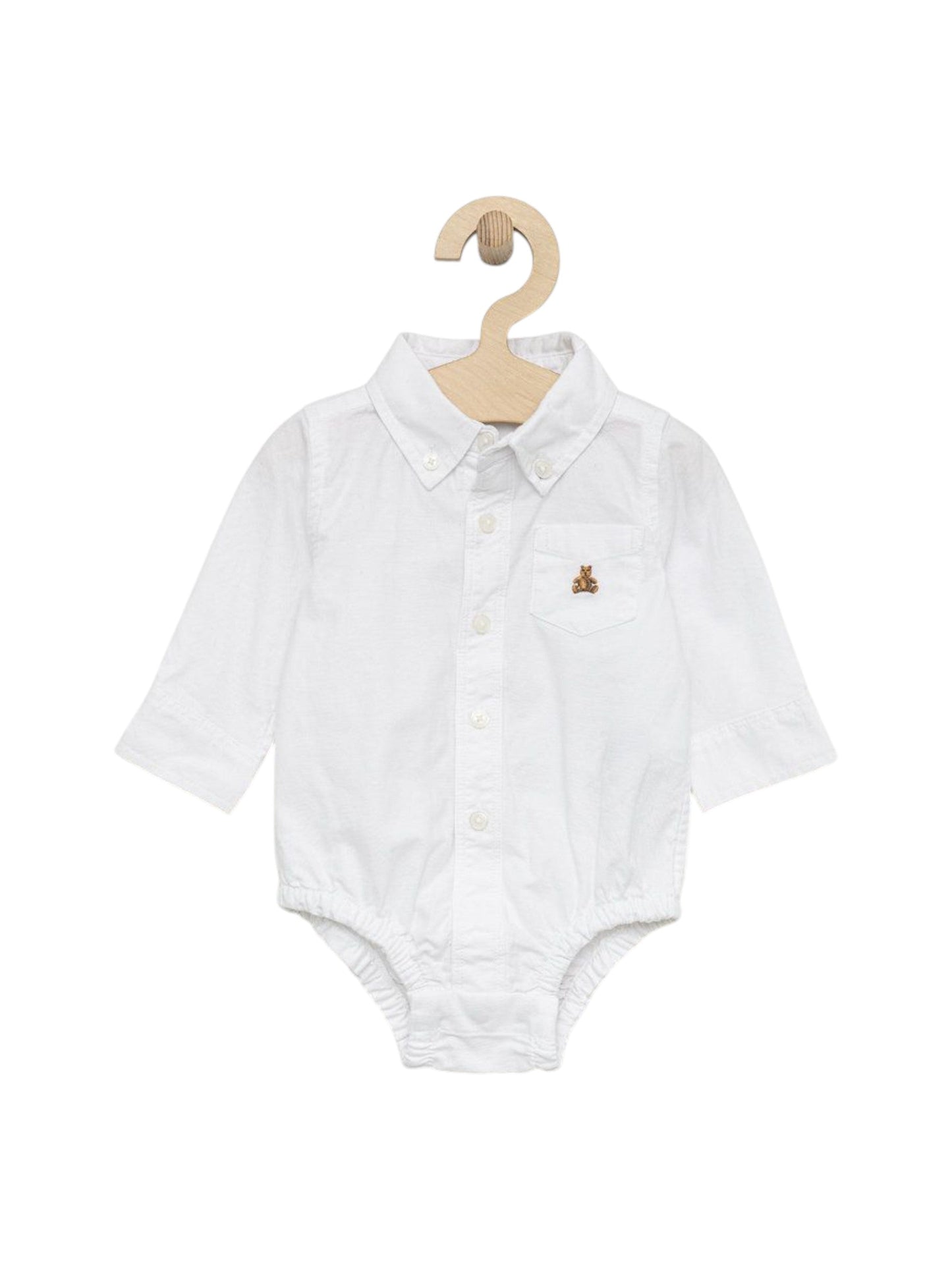 Kids Boy's Plain Solid Chemise,White