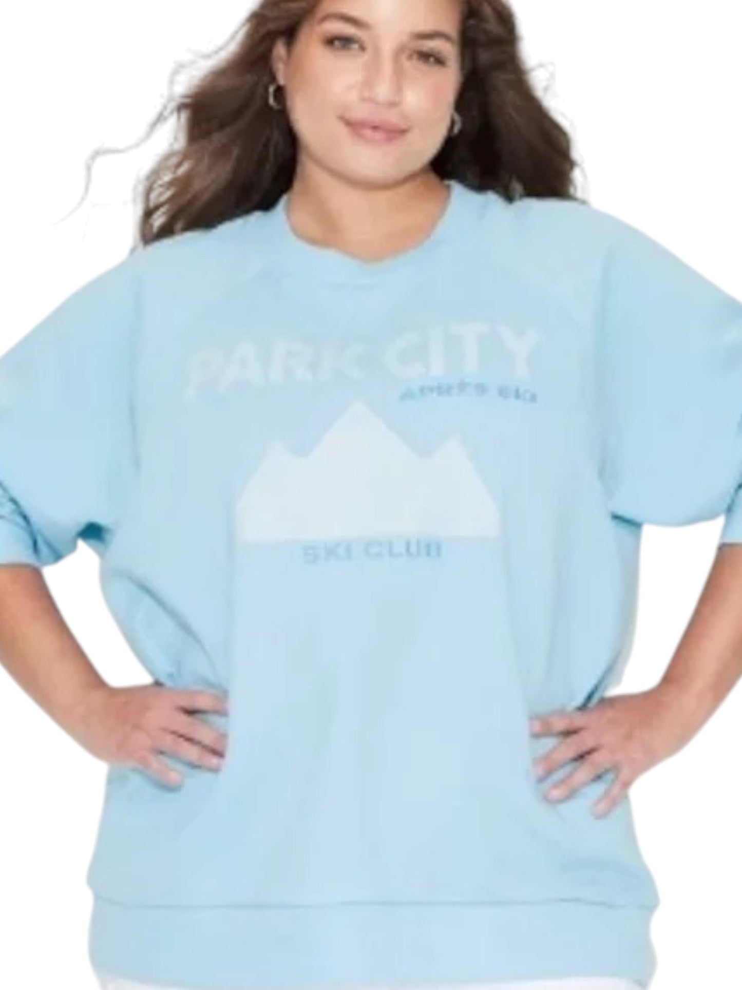 Women's Graphic Printed Sweaters,Light Blue