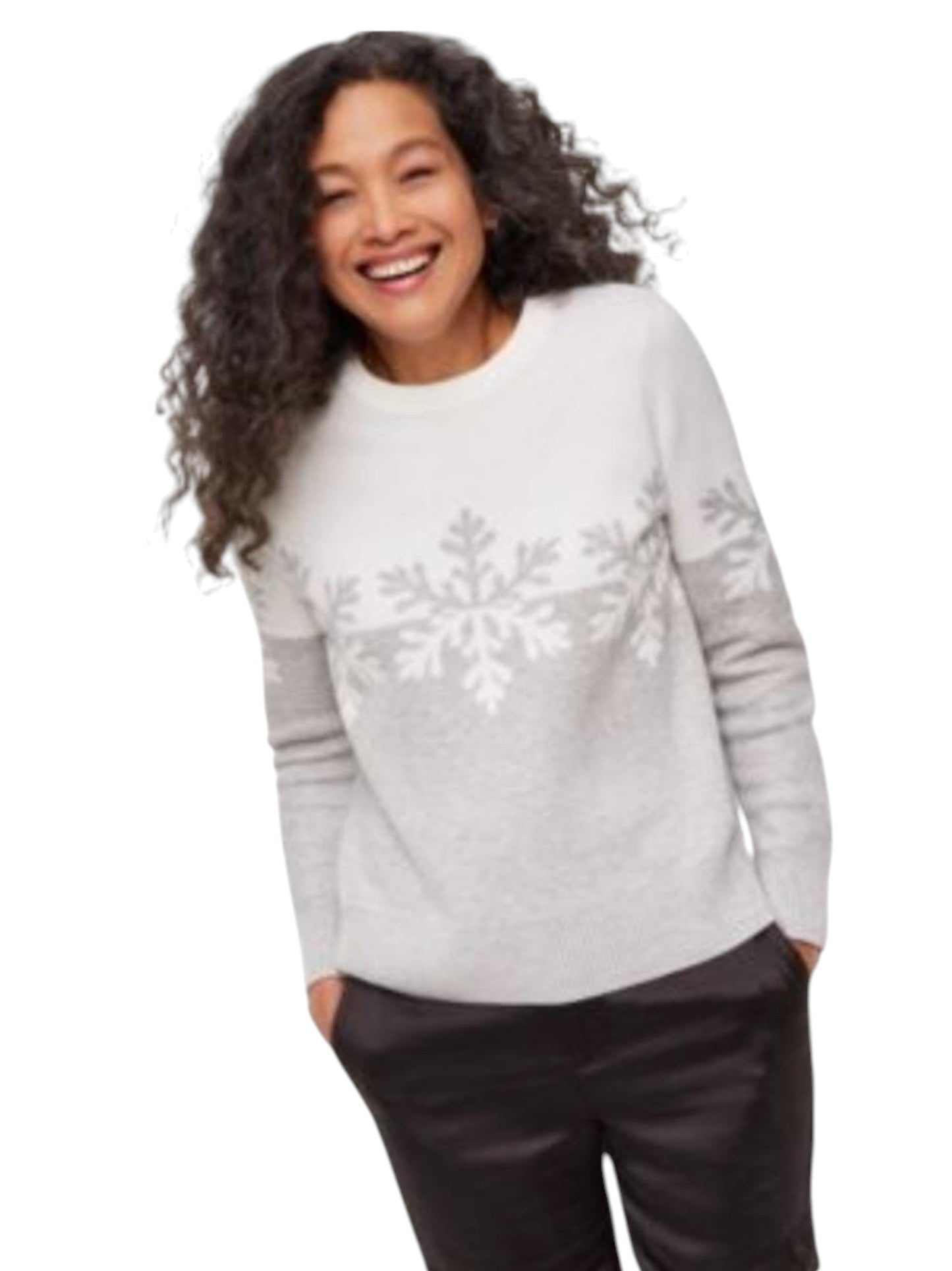 Kids Girl's Graphic Printed Sweaters,White/Grey