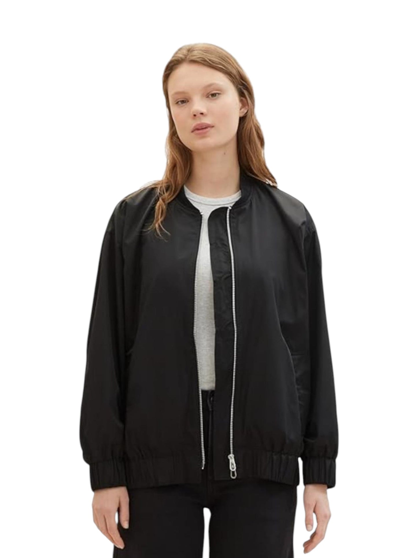 Women's Plain Solid Jacket,Black