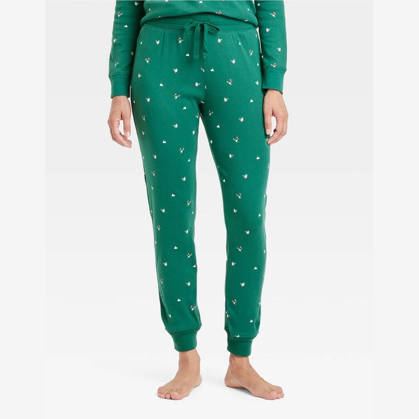 Women's Graphic Printed Sleepwear Pant,Green
